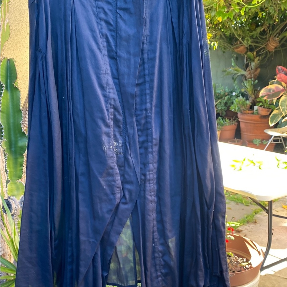 Ter et Tartine Blue Sleeveless High Low Sundress - Picture 4 of 16